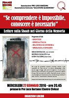 Giorno della Memoria 27 gennaio 2016